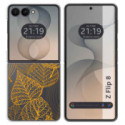 Funda Silicona Transparente para Samsung Galaxy Z Flip 8 5G diseño Hojas Dibujos