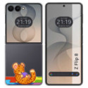 Funda Silicona Transparente para Samsung Galaxy Z Flip 8 5G diseño Leopardo Dibujos