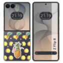 Funda Silicona Transparente para Samsung Galaxy Z Flip 8 5G diseño Piña Dibujos