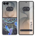 Funda Silicona Transparente para Samsung Galaxy Z Flip 8 5G diseño Plumas Dibujos
