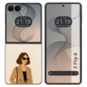 Funda Silicona para Samsung Galaxy Z Flip 8 5G diseño Mujer 01 Dibujos