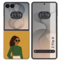 Funda Silicona para Samsung Galaxy Z Flip 8 5G diseño Mujer 02 Dibujos