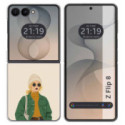 Funda Silicona para Samsung Galaxy Z Flip 8 5G diseño Mujer 03 Dibujos