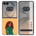 Funda Silicona para Samsung Galaxy Z Flip 8 5G diseño Mujer 06 Dibujos