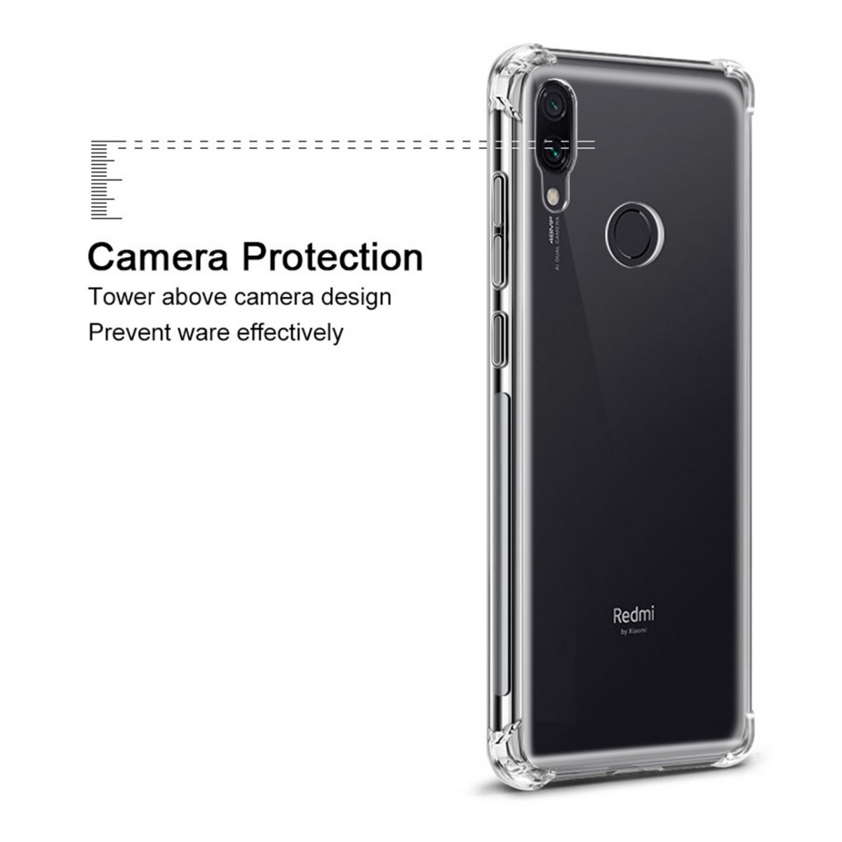 Funda Gel Tpu Anti-Shock Transparente para Xiaomi Redmi Note 7