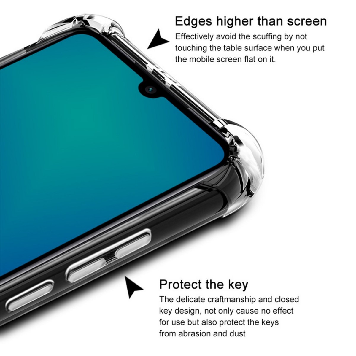 Funda Gel Tpu Anti-Shock Transparente para Xiaomi Redmi Note 7