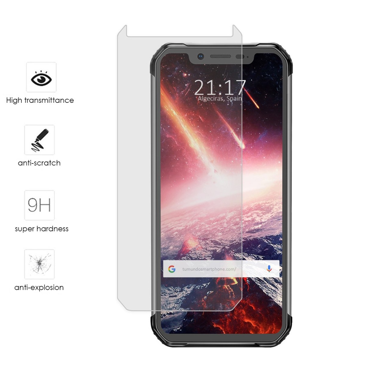 Protector Cristal Templado para Blackview Bv9600 Pro Vidrio