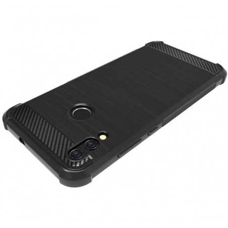 Funda Gel Tpu Anti-Shock Carbon Negra para Huawei P Smart 2019 / Honor 10 Lite