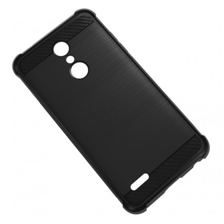 Funda Gel Tpu Anti-Shock Carbon Negra para LG K11