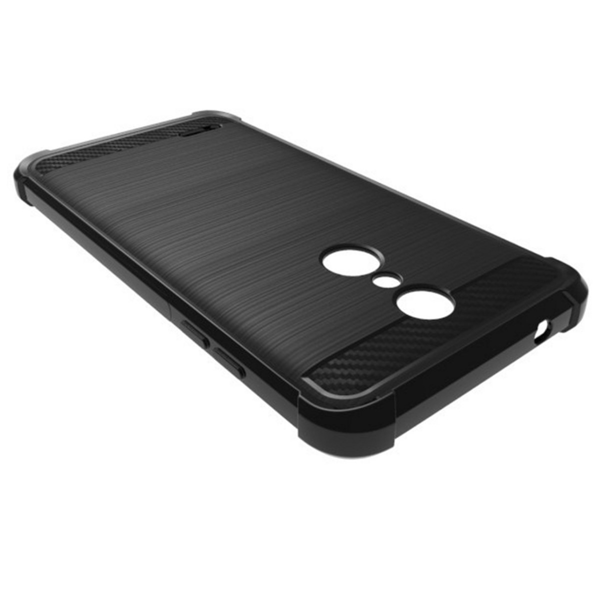 Funda Gel Tpu Anti-Shock Carbon Negra para LG K11
