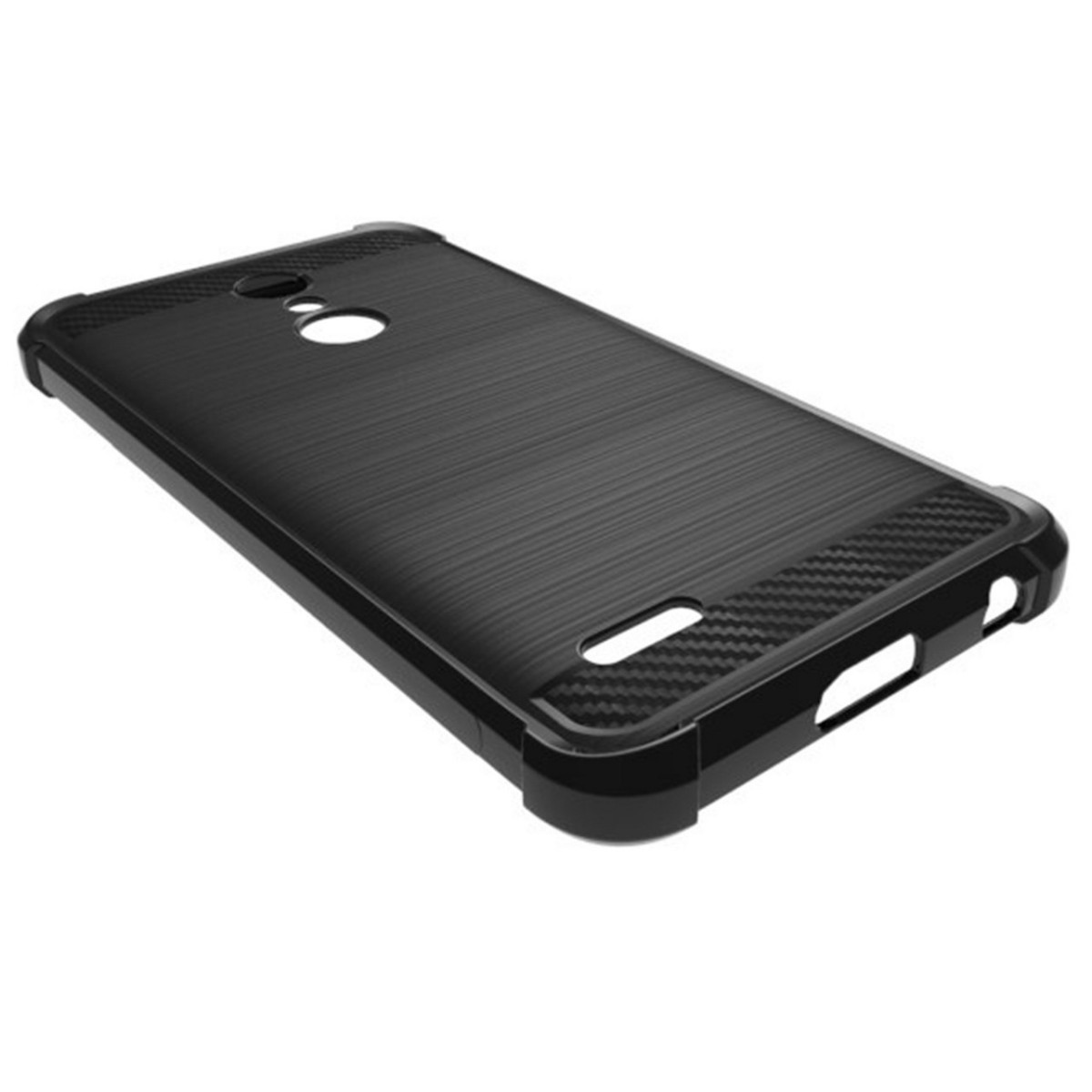 Funda Gel Tpu Anti-Shock Carbon Negra para LG K11