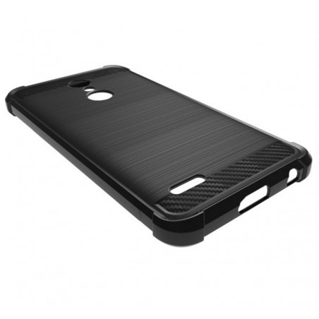 Funda Gel Tpu Anti-Shock Carbon Negra para LG K11