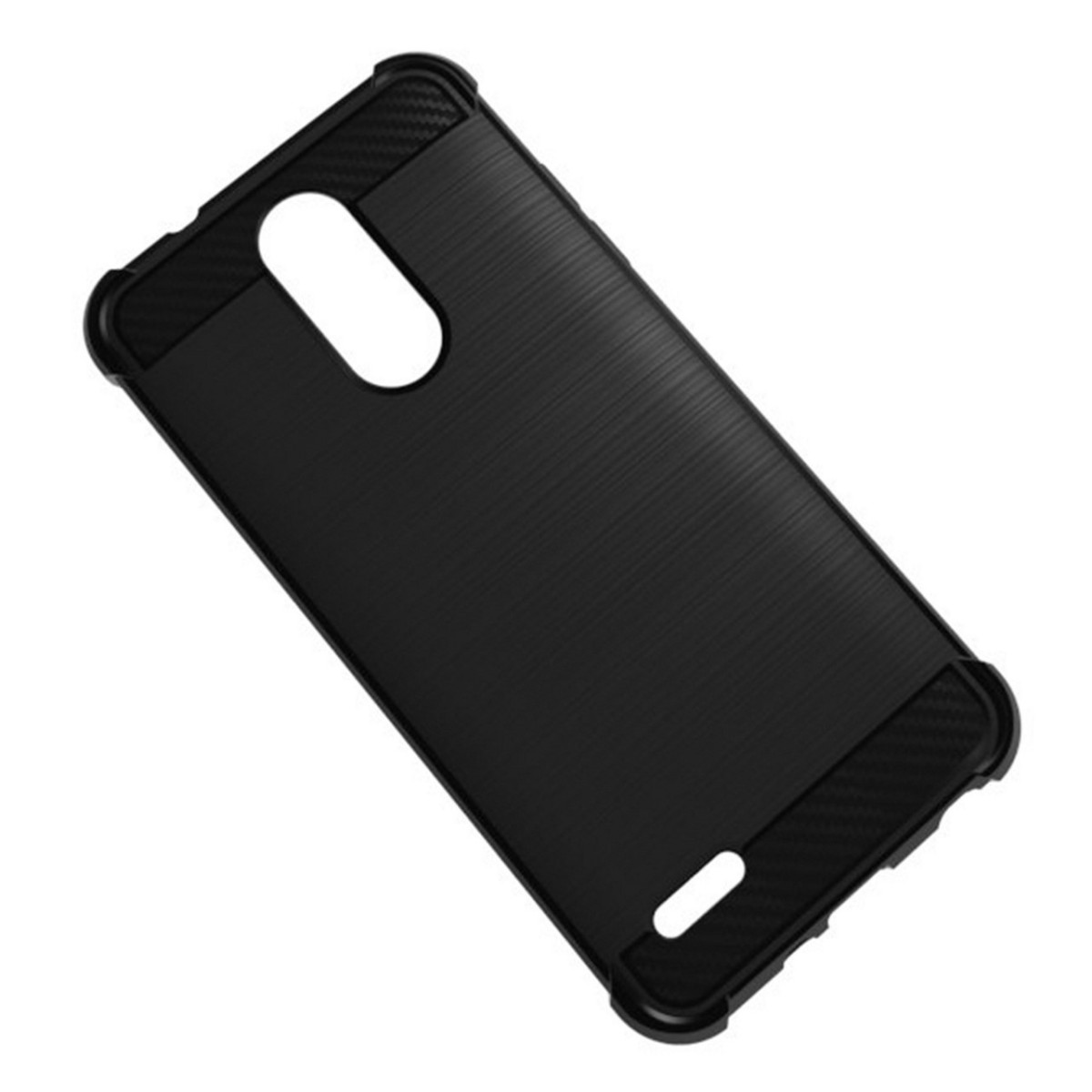 Funda Gel Tpu Anti-Shock Carbon Negra para Lg K9