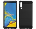 Funda Gel Tpu Anti-Shock Carbon Negra para Samsung Galaxy A7 (2018)