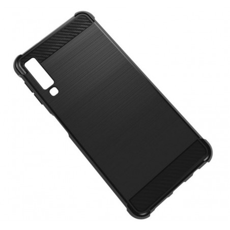 Funda Gel Tpu Anti-Shock Carbon Negra para Samsung Galaxy A7 (2018)