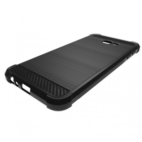 Funda Gel Tpu Anti-Shock Carbon Negra para Samsung Galaxy J4+ Plus