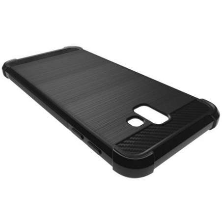 Funda Gel Tpu Anti-Shock Carbon Negra para Samsung Galaxy J6+ Plus
