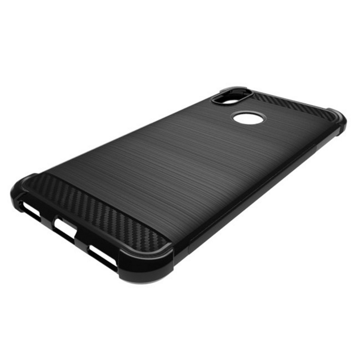 Funda Gel Tpu Anti-Shock Carbon Negra para Xiaomi Mi 6X / Mi A2