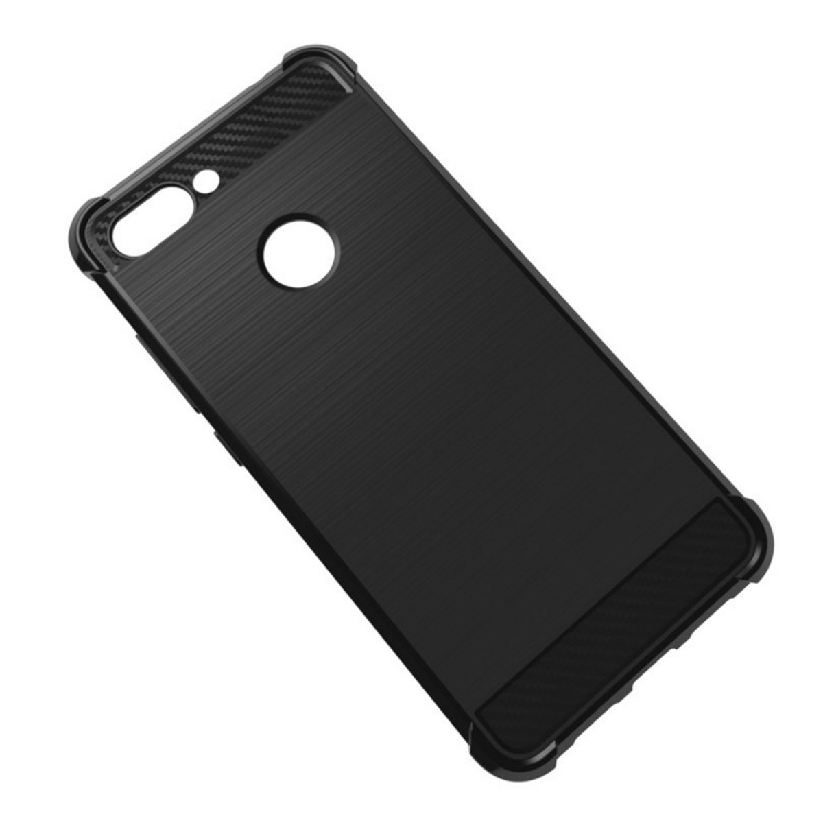 Funda Gel Tpu Anti-Shock Carbon Negra para Xiaomi Mi 8 Lite