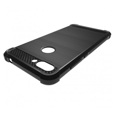 Funda Gel Tpu Anti-Shock Carbon Negra para Xiaomi Mi 8 Lite