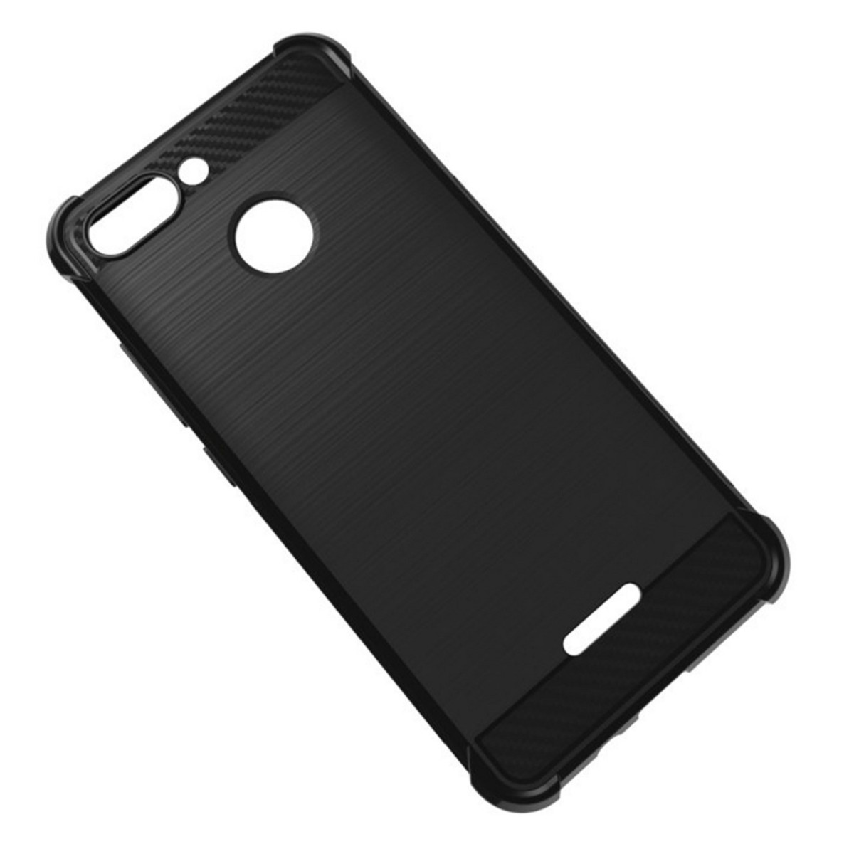 Funda Gel Tpu Anti-Shock Carbon Negra para Xiaomi Redmi 6