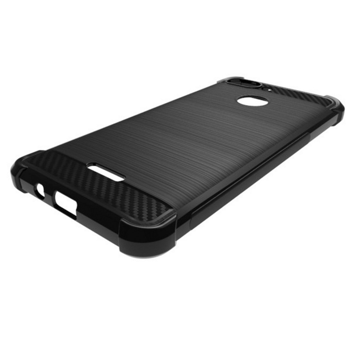 Funda Gel Tpu Anti-Shock Carbon Negra para Xiaomi Redmi 6