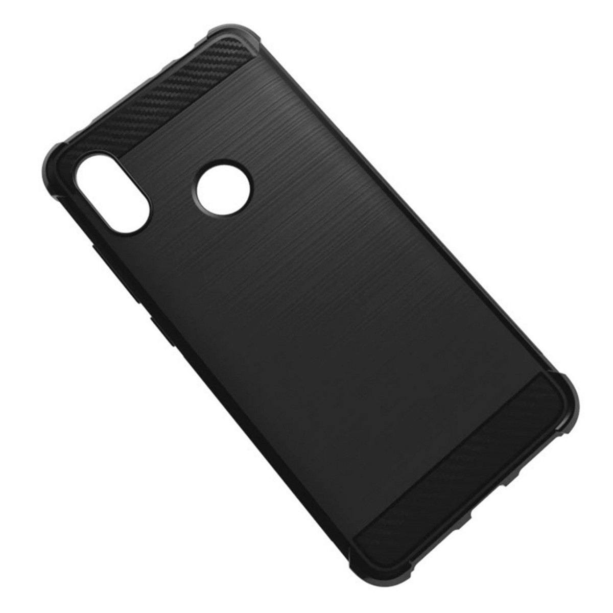 Funda Gel Tpu Anti-Shock Carbon Negra para Xiaomi Redmi Note 6 Pro