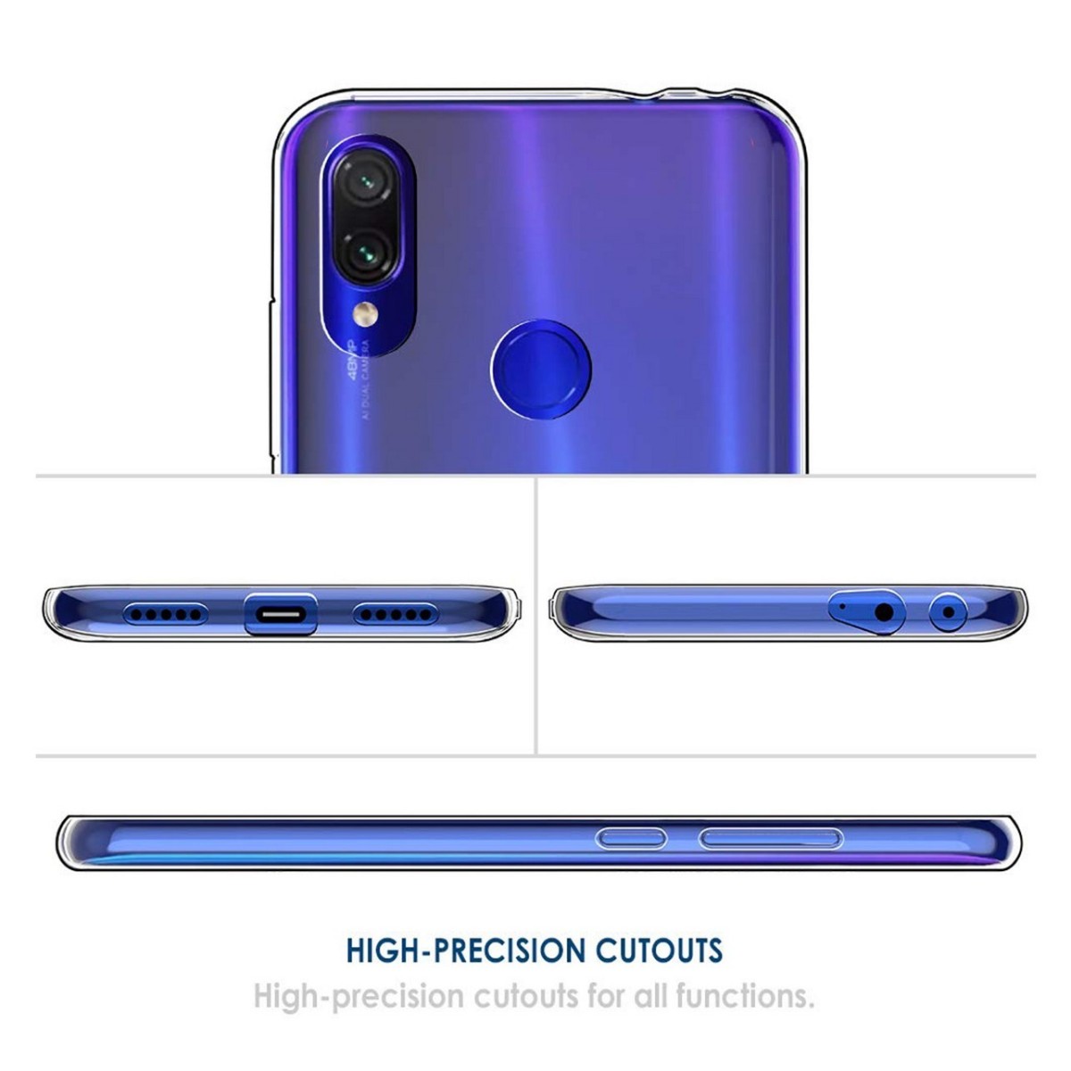 Funda Gel Tpu Fina Ultra-Thin 0,5mm Transparente para Xiaomi Redmi Note 7