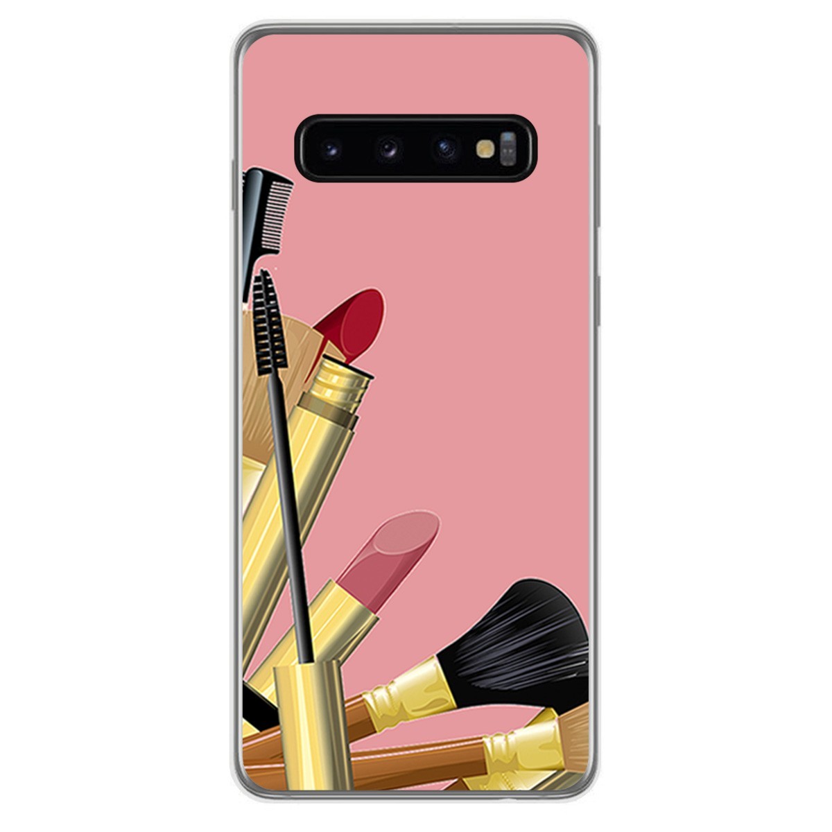 FUNDA de GEL TPU para Samsung Galaxy S10 diseño Brochas Dibujos