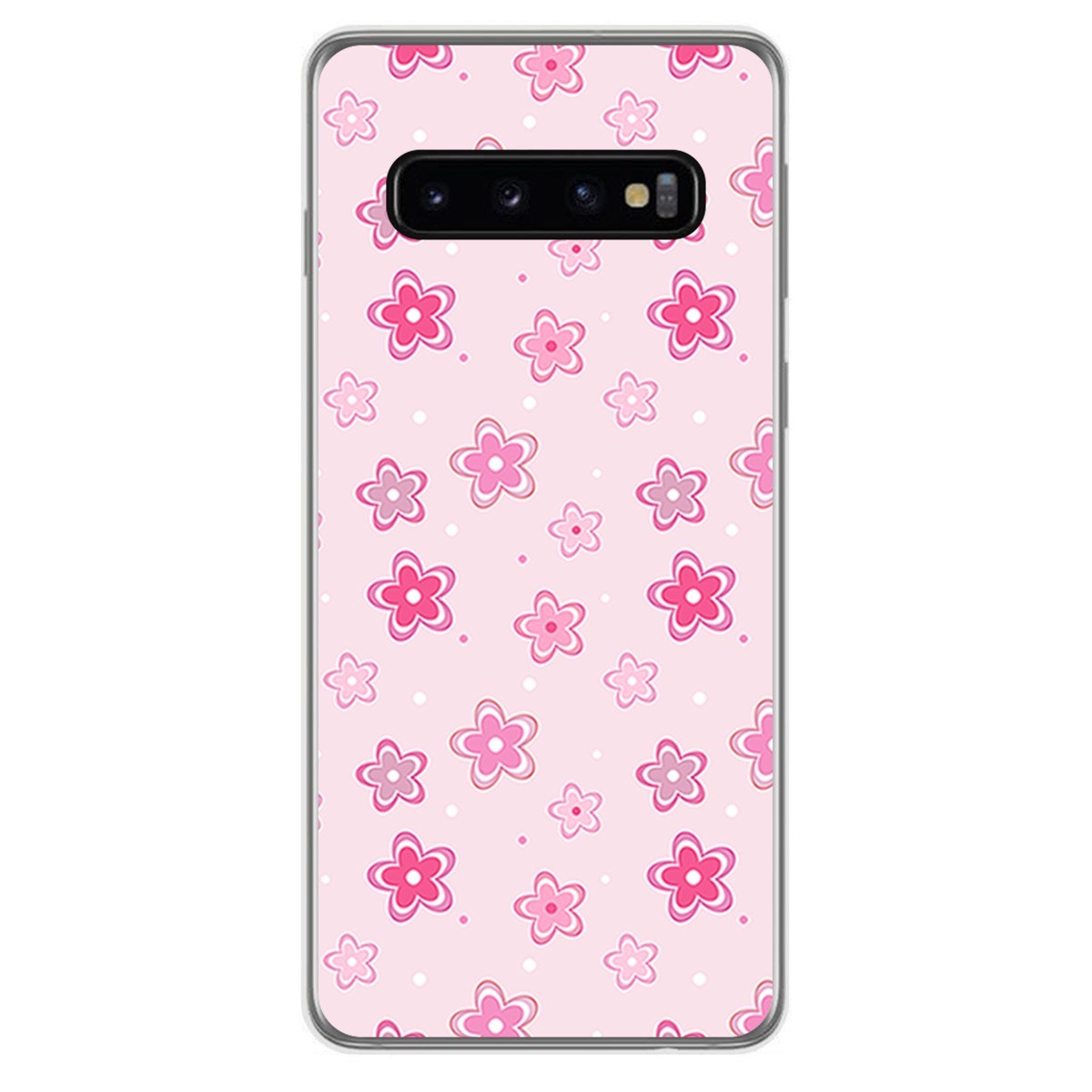 FUNDA de GEL TPU para Samsung Galaxy S10 diseño Flores Dibujos