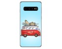 FUNDA de GEL TPU para Samsung Galaxy S10 diseño Furgoneta Dibujos