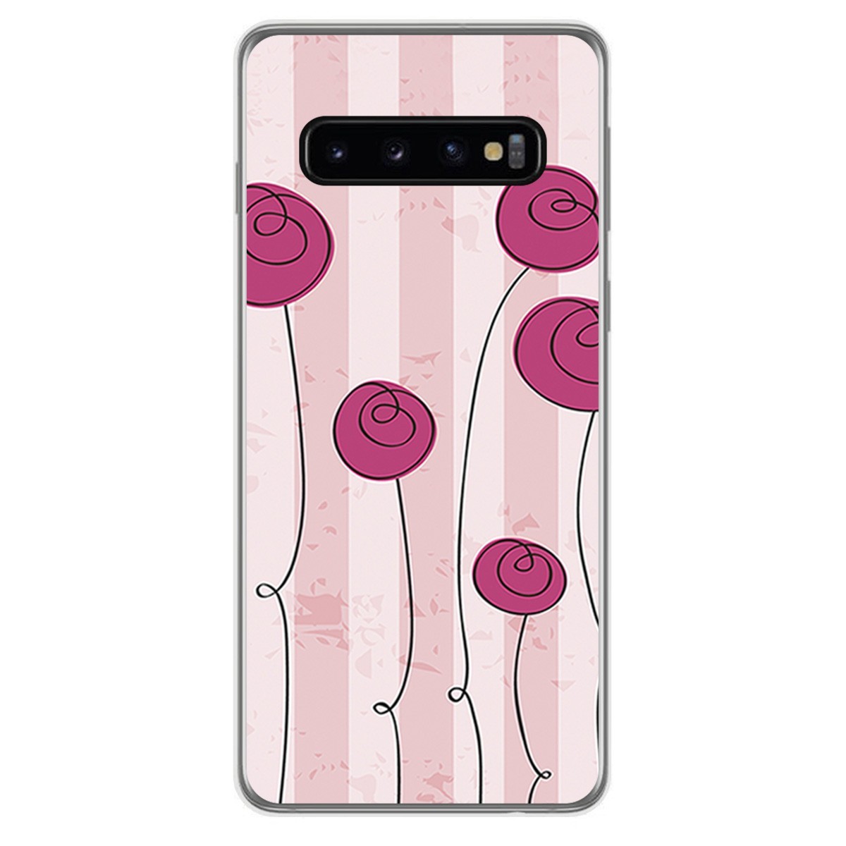 FUNDA de GEL TPU para Samsung Galaxy S10 diseño Flores Vintage Dibujos