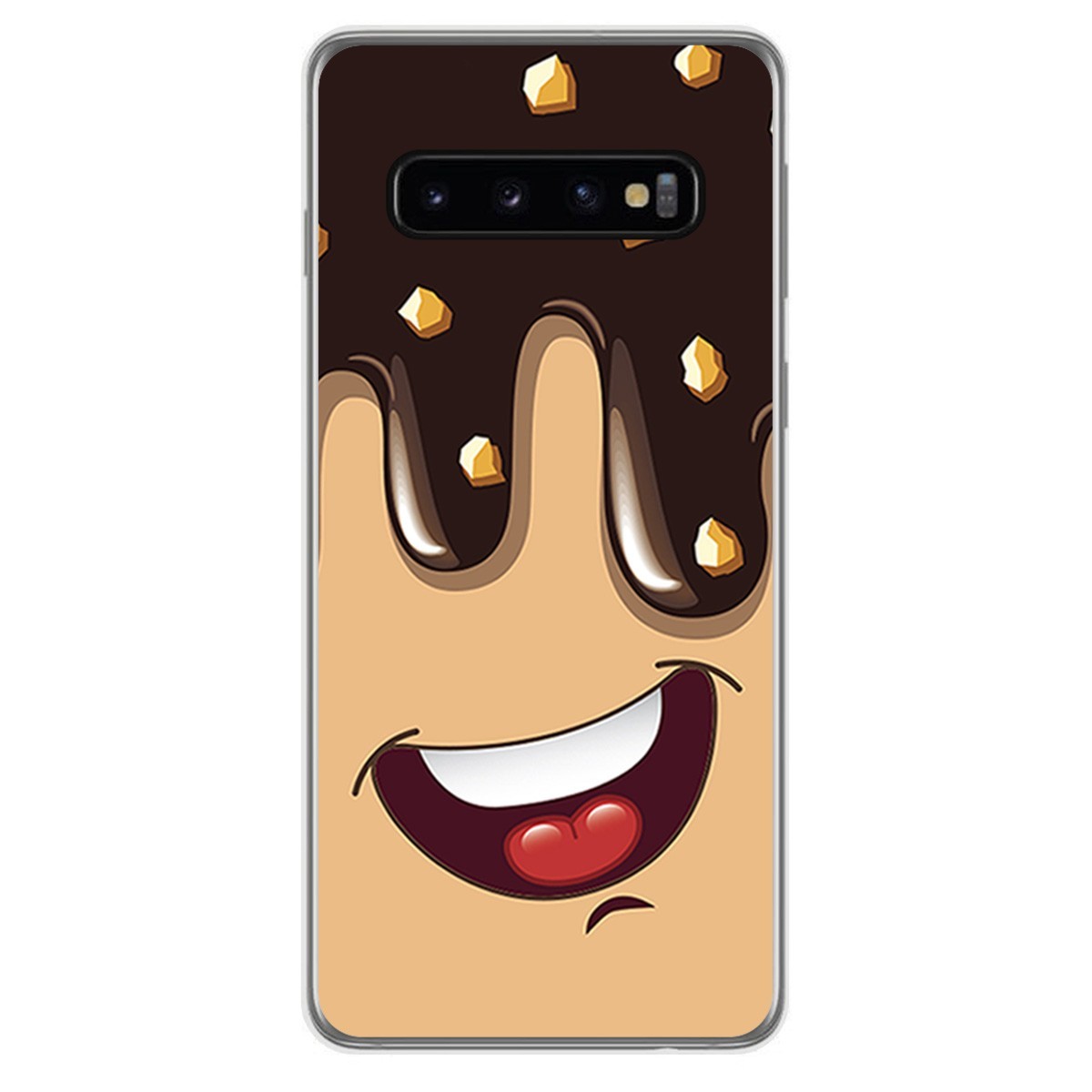 FUNDA de GEL TPU para Samsung Galaxy S10 diseño Helado Chocolate Dibujos