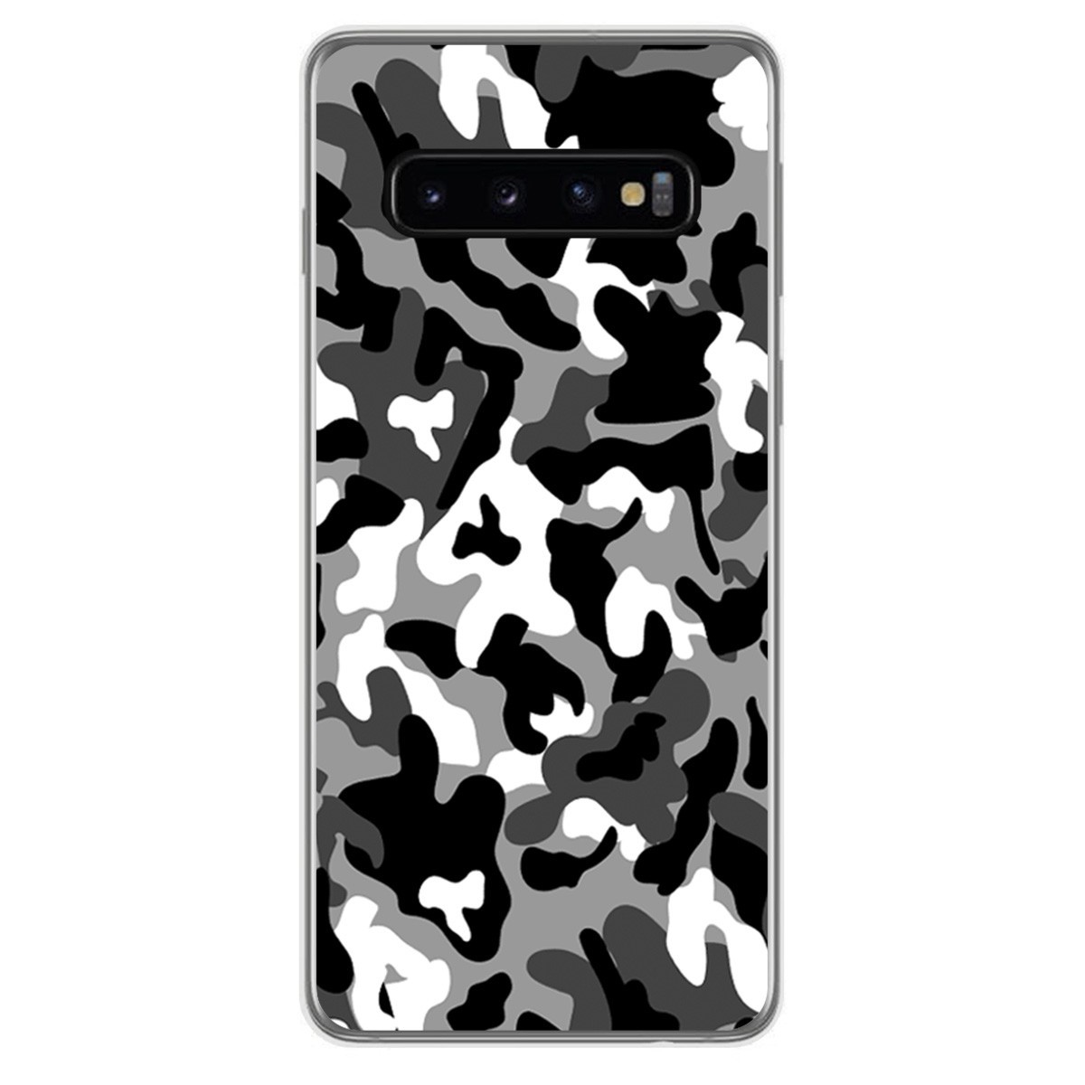 FUNDA de GEL TPU para Samsung Galaxy S10 diseño Snow Camuflaje Dibujos