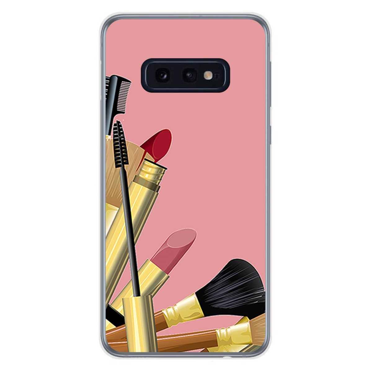FUNDA de GEL TPU para Samsung Galaxy S10e diseño Brochas Dibujos