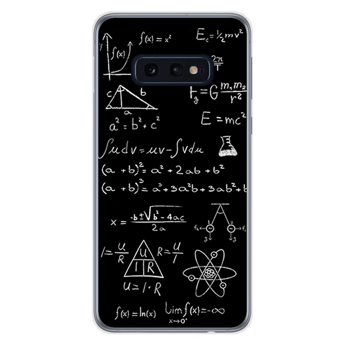 FUNDA de GEL TPU para Samsung Galaxy S10e diseño Formulas Dibujos