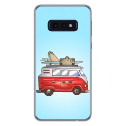 FUNDA de GEL TPU para Samsung Galaxy S10e diseño Furgoneta Dibujos