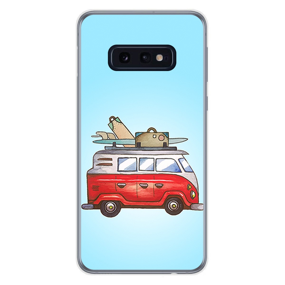 FUNDA de GEL TPU para Samsung Galaxy S10e diseño Furgoneta Dibujos