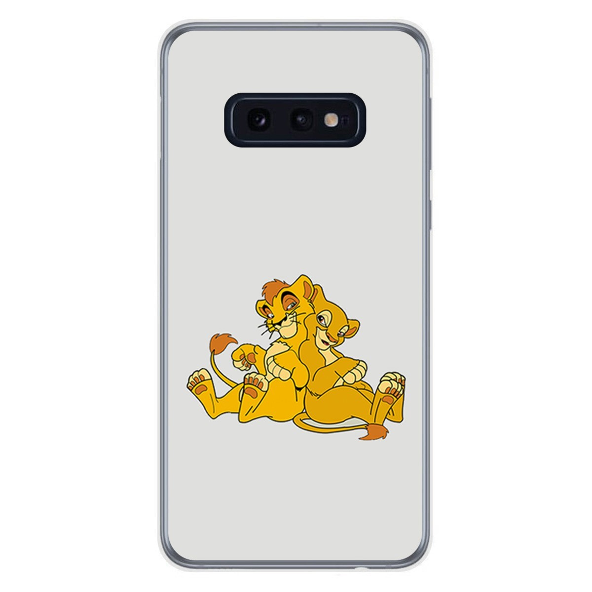 FUNDA de GEL TPU para Samsung Galaxy S10e diseño Leones Dibujos