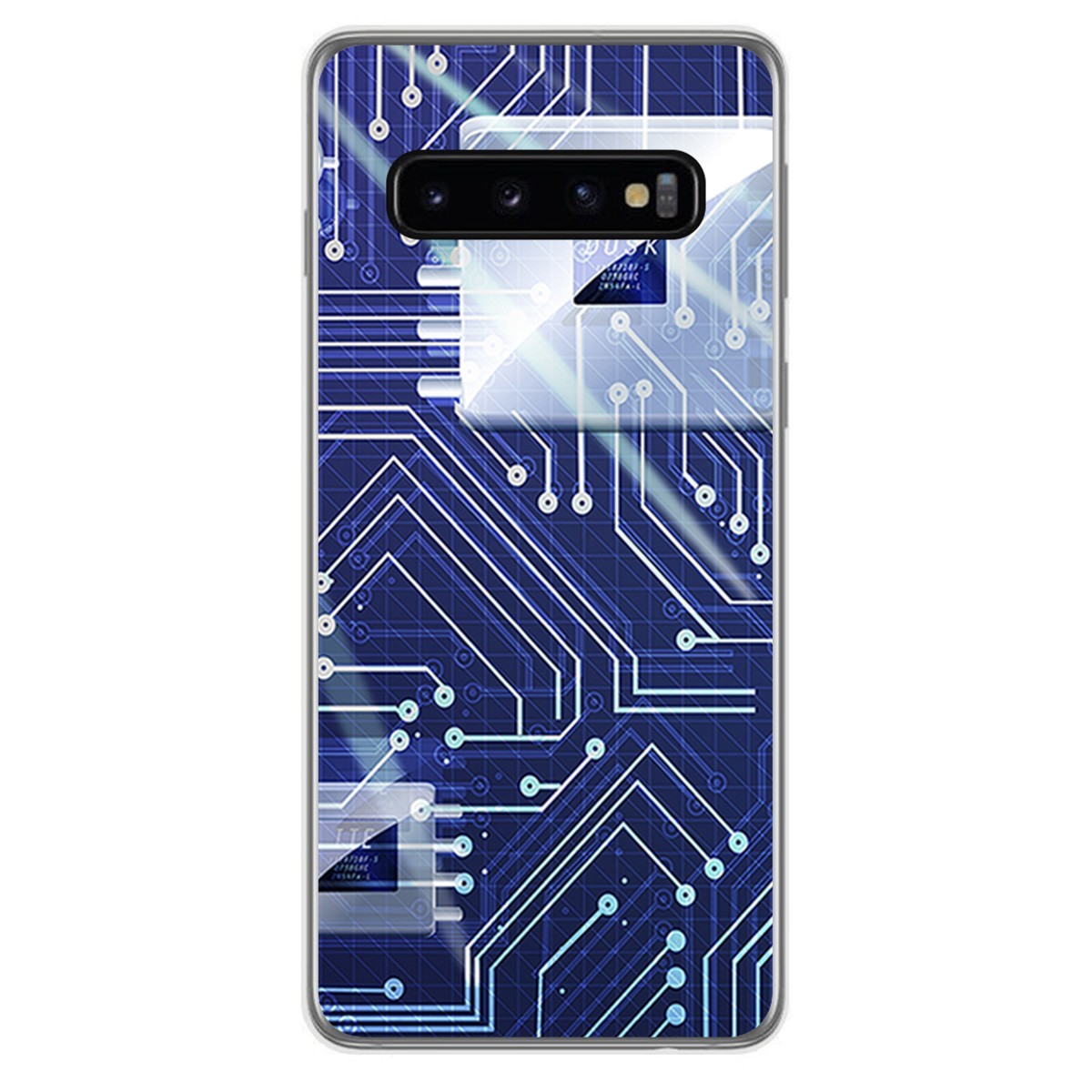FUNDA de GEL TPU para Samsung Galaxy S10 Plus diseño Circuito Dibujos