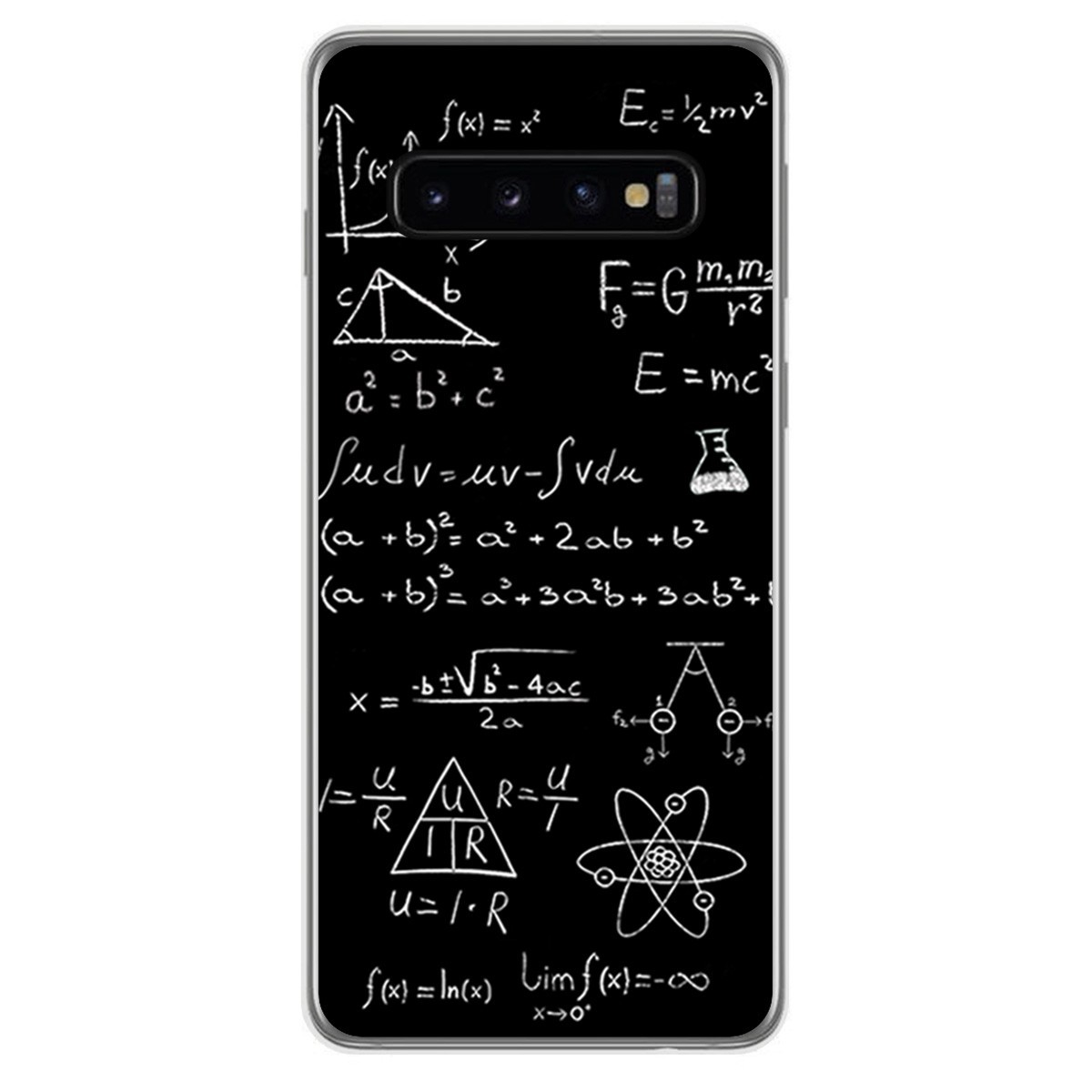 FUNDA de GEL TPU para Samsung Galaxy S10 Plus diseño Formulas Dibujos