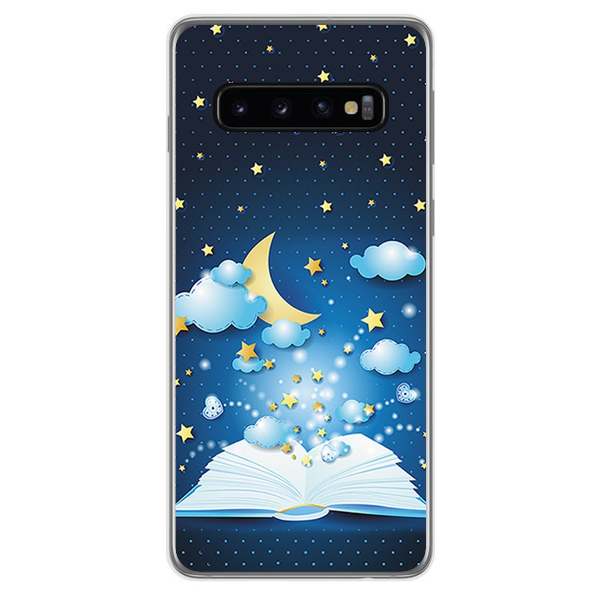 FUNDA de GEL TPU para Samsung Galaxy S10 Plus diseño Libro Cuentos Dibujos