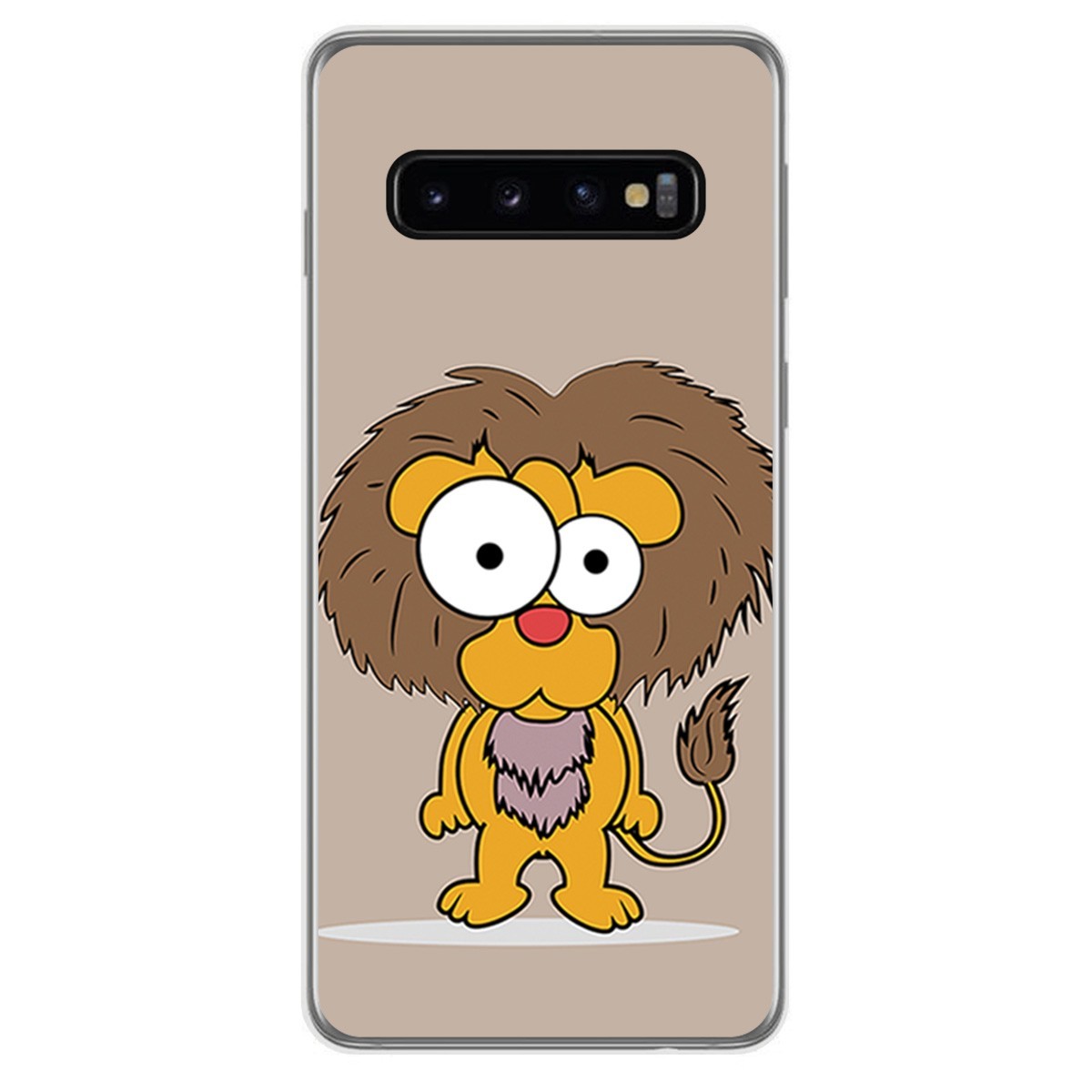 FUNDA de GEL TPU para Samsung Galaxy S10 Plus diseño Leon Dibujos
