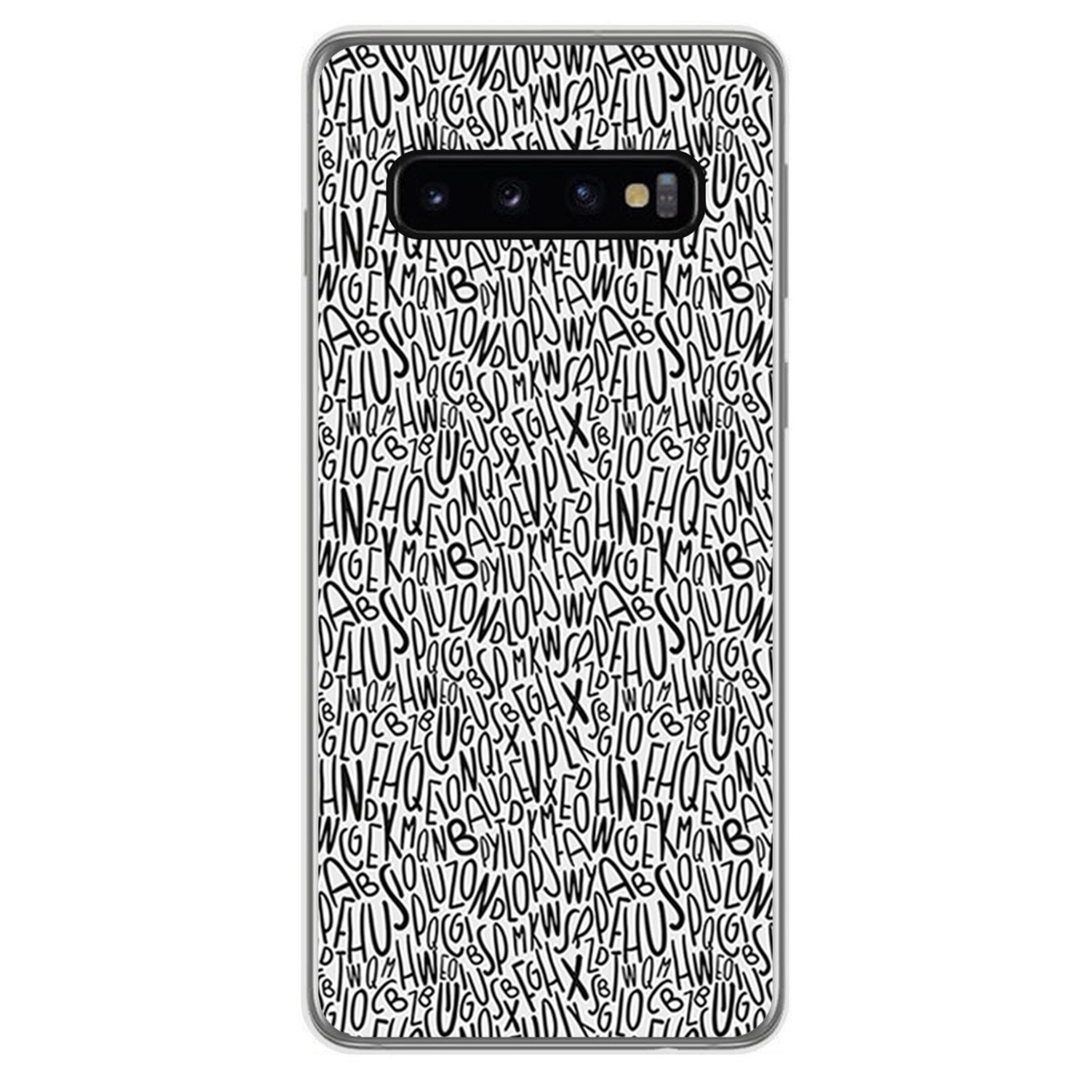 FUNDA de GEL TPU para Samsung Galaxy S10 Plus diseño Letras Dibujos