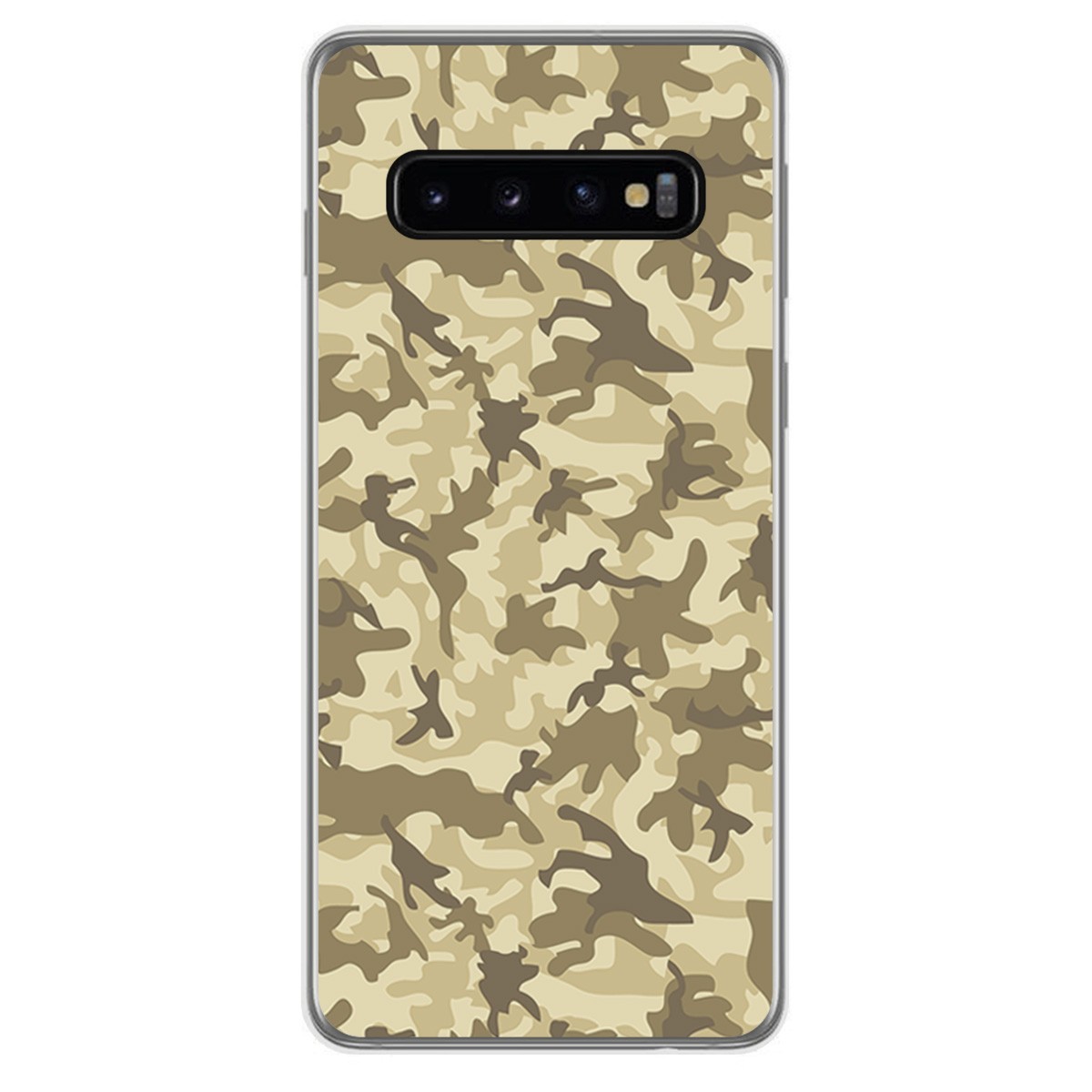 FUNDA de GEL TPU para Samsung Galaxy S10 Plus diseño Sand Camuflaje Dibujos