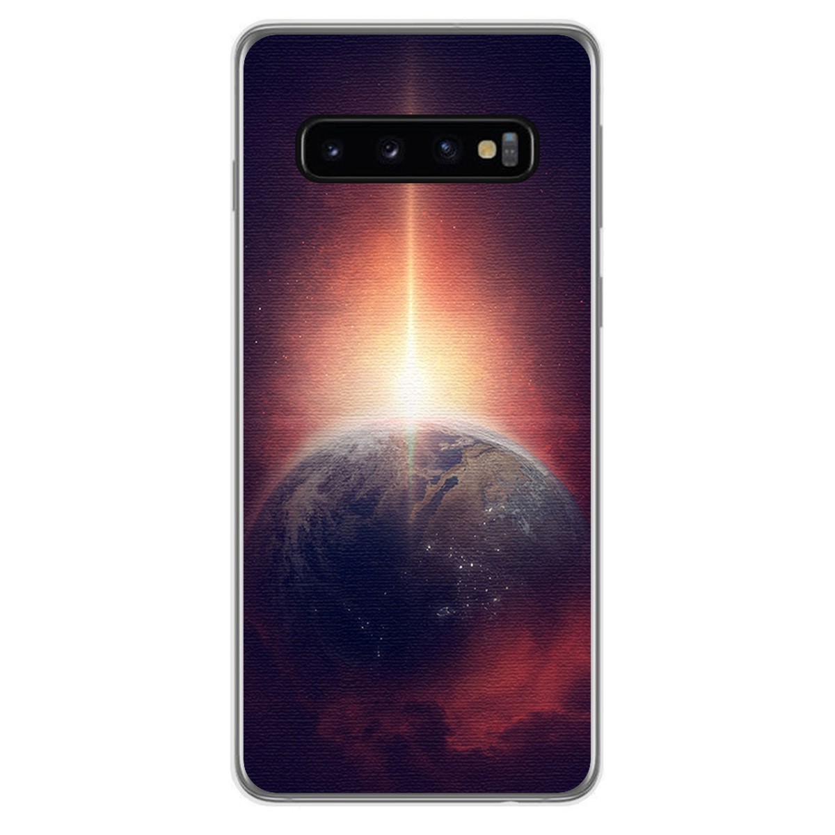 FUNDA de GEL TPU para Samsung Galaxy S10 Plus diseño Tierra Dibujos