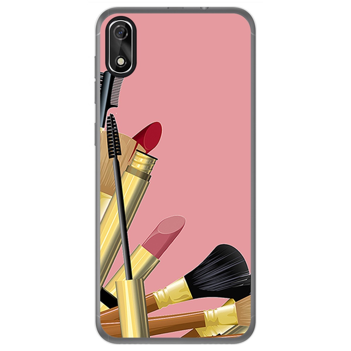 FUNDA de GEL TPU para Cubot J3 diseño Brochas Dibujos