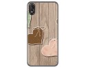 FUNDA de GEL TPU para Cubot J3 diseño Corazones Madera Dibujos