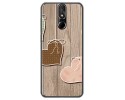 FUNDA de GEL TPU para Cubot Power diseño Corazones Madera Dibujos