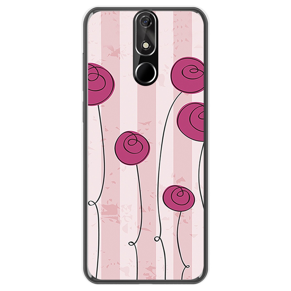 FUNDA de GEL TPU para Cubot Power diseño Flores Vintage Dibujos